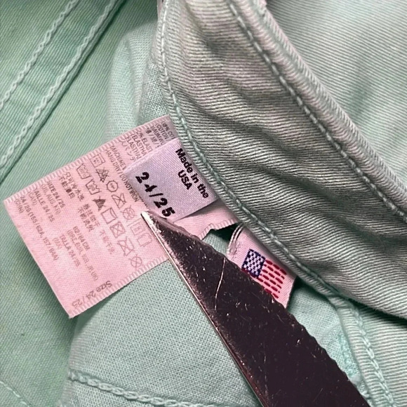 American Apparel Green Cotton Stretch Shorts. Size 24/25. Made  in USA. - Picture 9 of 10